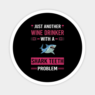 Wine Drinker Shark Teeth Magnet